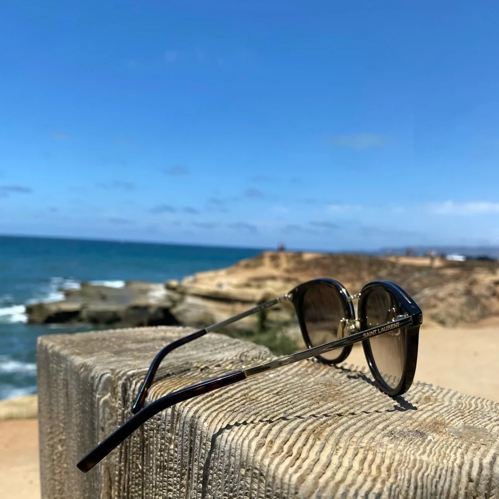 Saint Laurent Unisex Havana/Gold - Brown SL 117/K 003 Sunglasses 🕶 - Picture 5 of 8